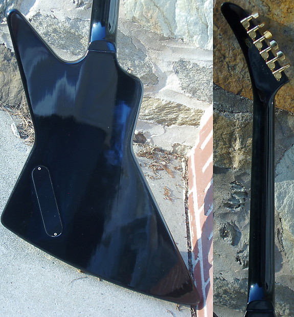 Gibson Korina Explorer Custom Shop 1983 Black | Reverb