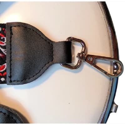 Red Paisley Jacquard Woven Banjo Strap image 2