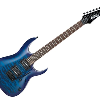 Used Ibanez GRGA120QATBB GIO RGA Electric Guitar - Transparent Blue Burst image 1