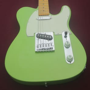 Blue Frog Made in the USA Single CutawayCustom Guitar 2015 Tequila Lime Nitro image 1