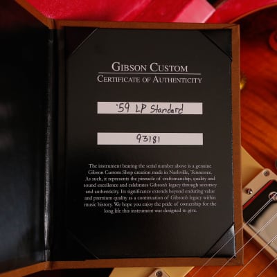 Gibson Custom 59' Les Paul Standard Factory Burst Gloss, Nickel HW 8lbs 11.1oz image 6