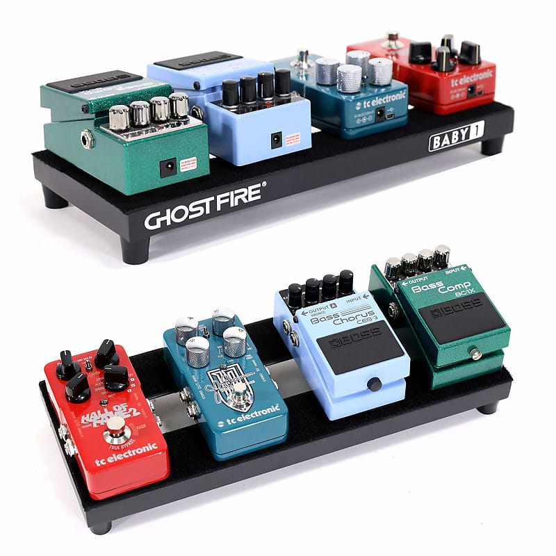 Ghost Fire Guitar Pedal Board Aluminum Alloy 0.8lb Super light Effect  Pedalboard13.7''x5.5'' with Carry Bag,SPL-01