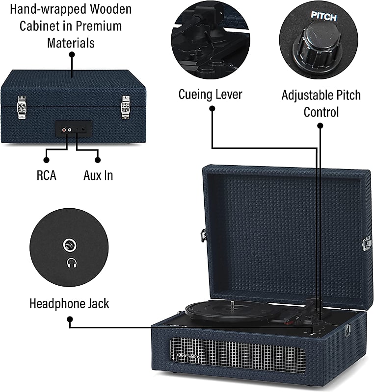 Crosley #CR6253C-BB - The Beatles Anthology Portable Bluetooth