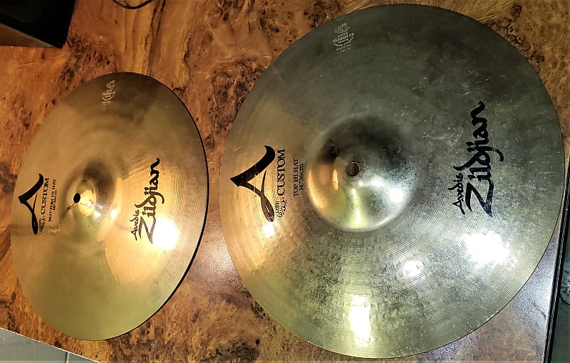 Zildjian 14" A Custom Hi-Hat Cymbals (2007/2008Pair) image 1