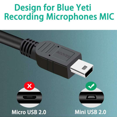 Blue Yeti Microphones USB Recording Mic Pro Studio Power Cord Cable Adapter