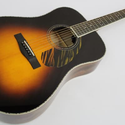 Fender PD-220E Dreadnought Acoustic-Electric Guitar, 3-Color Vintage Sunburst image 2