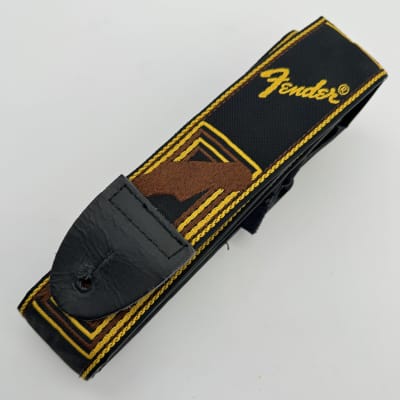 Fender 2 Wide Legacy Vintage Monogram Guitar Strap Black and