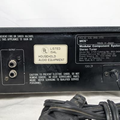 Modular Component System MCS 3705 AM / FM Stereo Tuner - Vintage JCPenny Tested image 7
