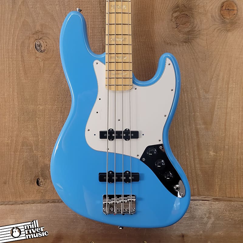 Fender Jazz Bass Made In Japan Limited International Color  Maple Neck Maui Blue Used 8lbs 2oz
