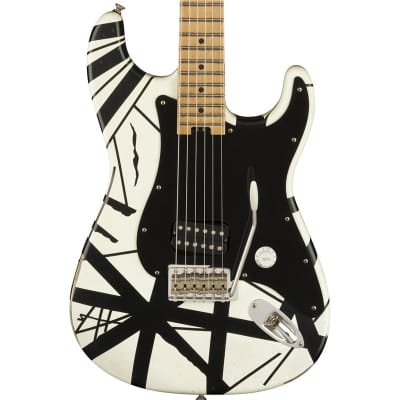 EVH Striped Series '78 Eruption, White with Black Stripes Relic for sale
