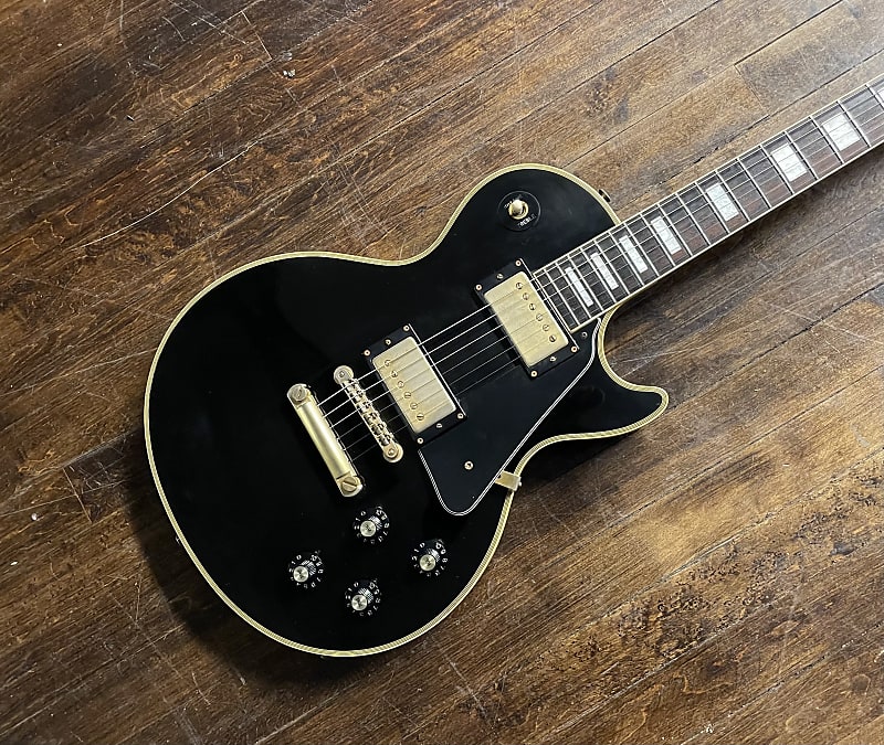 1980s Burny RLC-65 LP Custom Black Beauty Electric Guitar MIJ Japan les paul