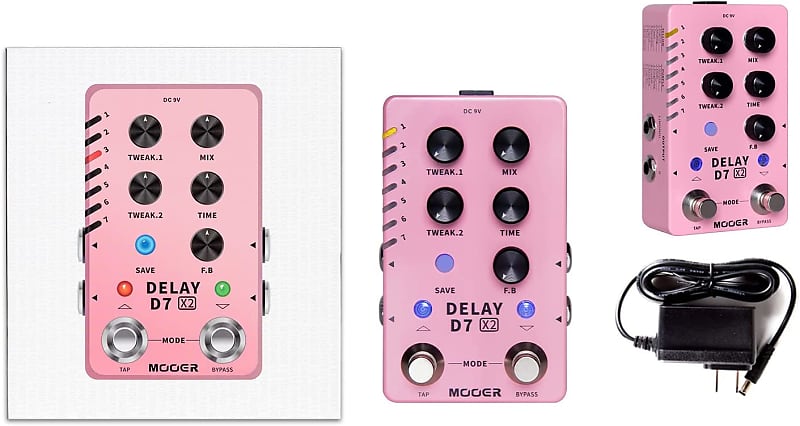 Mooer D7 X2 Delay Dual Footswitch Stereo Delay Guitar Effects ...