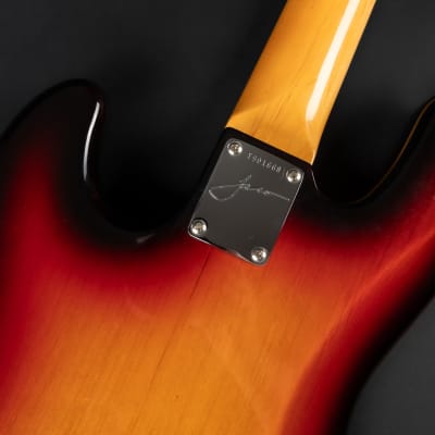 2010 Fender USA Jaco Pastorius Artist Series Signature Fretless Jazz Bass RW - 3-Color Sunburst | OHSC image 24