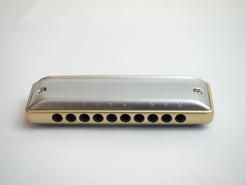 Kongsheng Mars with Aluminum Comb 10 Hole Diatonic Harmonica Gold Comb + Silver Covers Key of G image 1