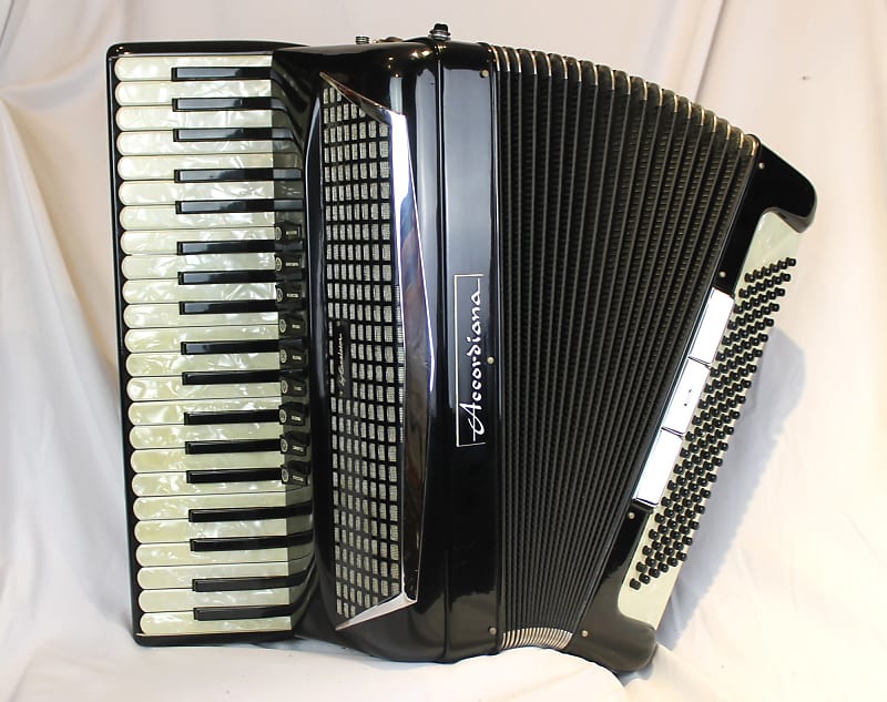 5670 - Black Excelsior Slimline Accordiana Piano Accordion | Reverb