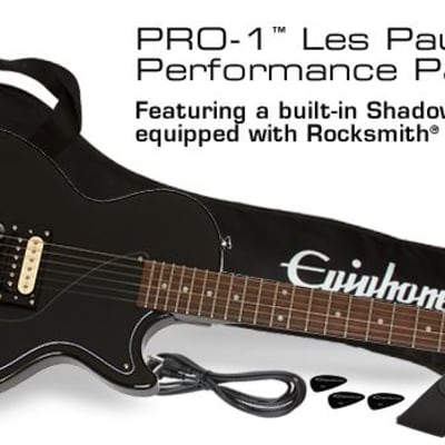 Epiphone PRO-1 LES PAUL JR. PACK (Equipped with Rocksmith) Ebony image 6