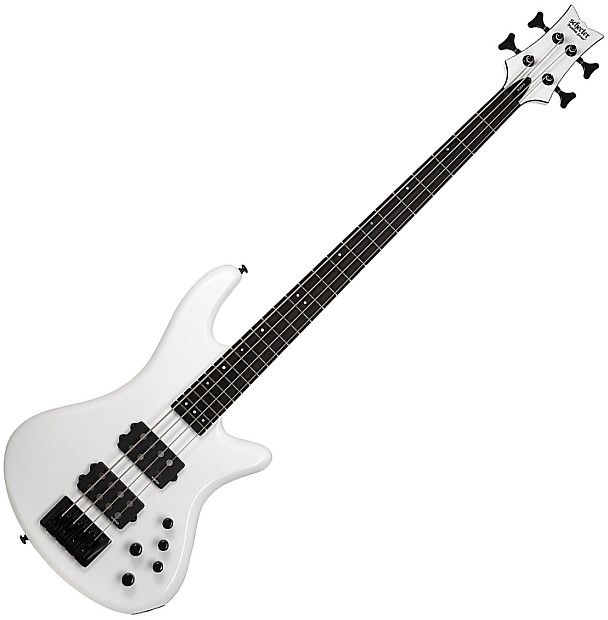 Schecter Stiletto Stage-4 Active 4-String Bass Gloss White image 1