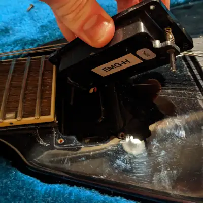 ESP Custom Shop Flying V Classic Floyd Rose Reverse Headstock With Hardshell Case - Black image 13