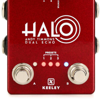ギター Keeley Halo Andy Timmons Andy Apple Red Keeley Halo Andy Timmons Dual Echo Pedal - Andy Apple Red