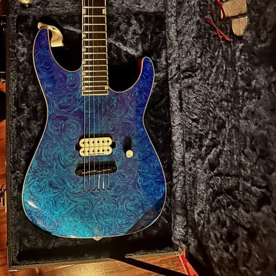 Esp Usa M Iii Gt Galaxy Blue Marble W Maple Fingerboard Reverb