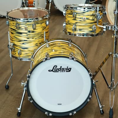 Ludwig Classic Maple Jazzette 3Pc Shell Pack 12/14/18 (Lemon Oyster) image 4