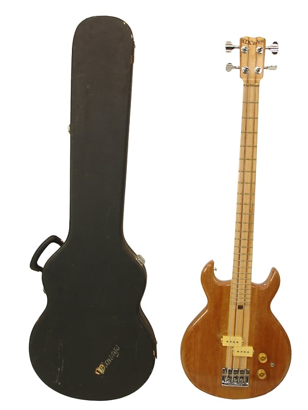 70's Vintage S. D. Curlee 4-String Bass Guitar, Natural w/ Case image 1
