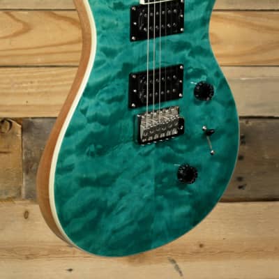 SCHECTER EX V 24 CTM FRT Black Turquoise (S/N:110615) (07/26