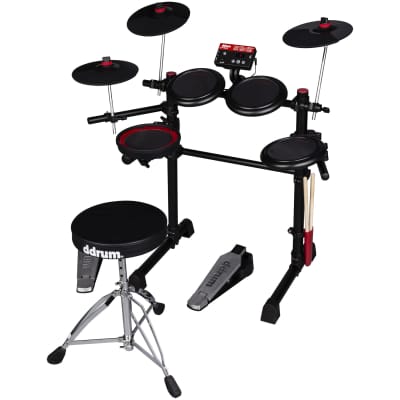 ddrum E-FLEX Complete Electronic Drum Set w Mesh Drum Head Black for sale