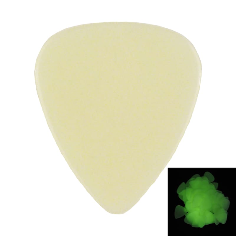 Celluloid Glow In The Dark Guitar Or Bass Pick - 0.46 mm Light Gauge - 351 Shape - Exotic Plectrum - 100 Pack image 1