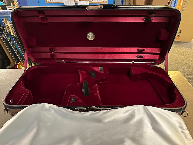 Double Violin/Viola Case w/ humidifier tube & hygrometer. Reverb
