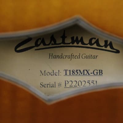 Eastman T185MX Thinline Archtop Electric Guitar, Goldburst image 8