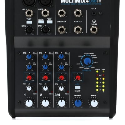 Alesis Multimix 4 USB FX Mixer with USB & Effects Bundle with | Reverb