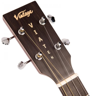 Vintage 'Viaten' Paul Brett Acoustic Tenor Guitar ~ Natural VTE800N image 9