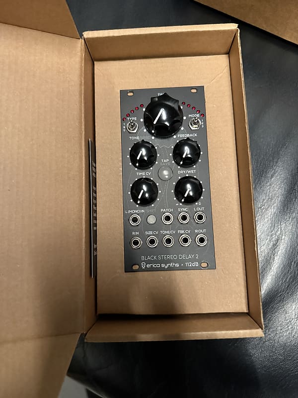 Erica Synths Black Stereo Delay 2 Module 2025- Present - Black