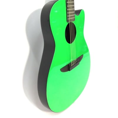 Haze HSDP836CGR 38" Neon Green Acoustic Guitar Round-Back Cutaway + Free Gig Bag image 4
