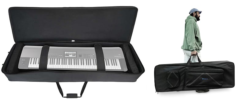 Rockville 88 Key Padded Rigid Durable Keyboard Gig Bag Case For Korg Krome EX image 1