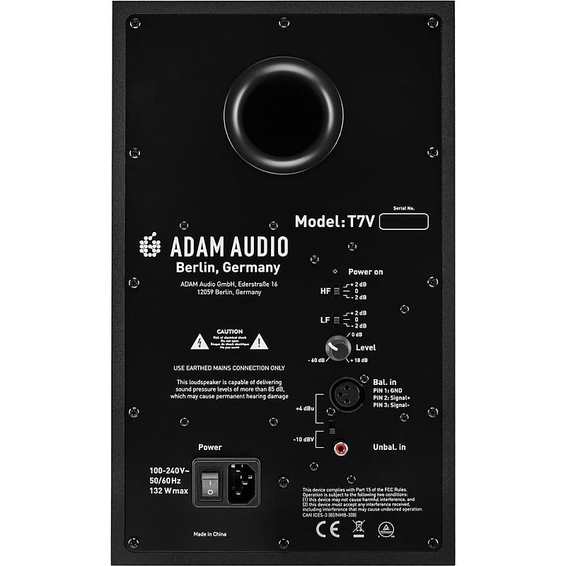 Adam Audio T7V Studio Monitor (Pair) with Frameworks Isolation Pads, Hosa  Interconnect Cables, XLR Cables and Clamp-On Studio Monitor Stands