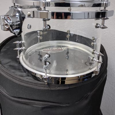 7 pc. Custom Cast Acrylic Shell Drum Set Custom 2018 - Clear image 9