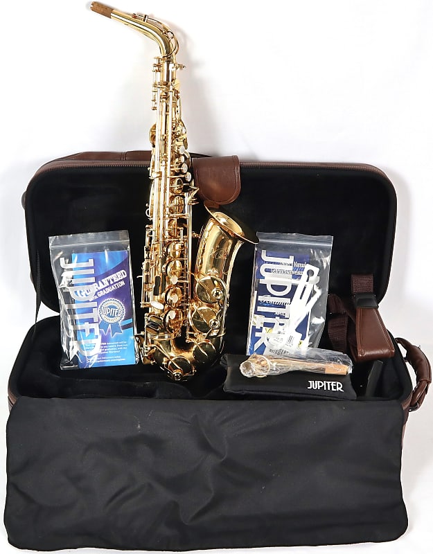 Jupiter JAS1100SG Alto Saxophone - Silver Plated with Gold Lacquer Keys