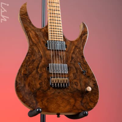 Mayones Duvell Elite 6 Master Grade Curly Walnut Natural NAMM 2024 for sale