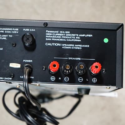 Parasound HCA-500 Black Power Amplifier for parts/repair image 4