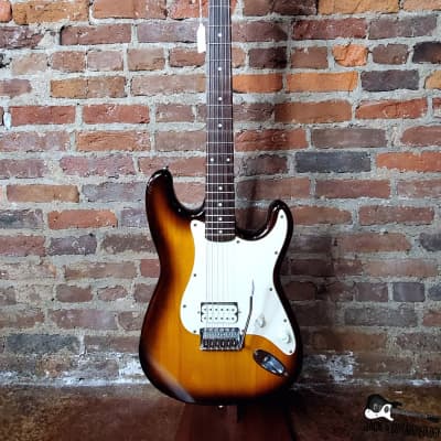 Jack's Guitarcheology / Squier "Tom Delonge"  Stratocaster Partscaster Electric Guitar (Honeyburst) image 2
