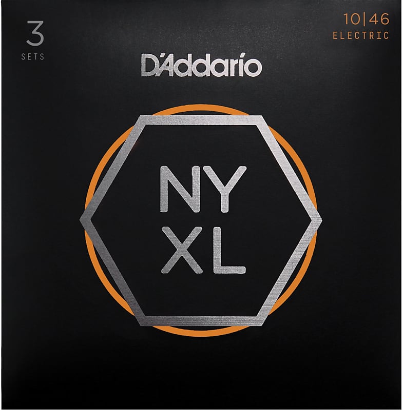 D'Addario NYXL1046-3P Nickel Wound Electric Guitar Strings 3-Pack, 10-46, Light *Free Shipping in the USA* image 1