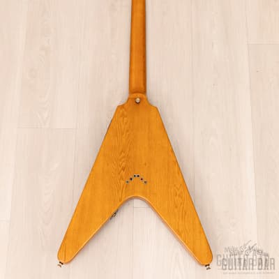 1978 Greco FV-900 Flying V Vintage Guitar Natural w/ Case, Japan Fujigen, Rocket Roll Sr image 3