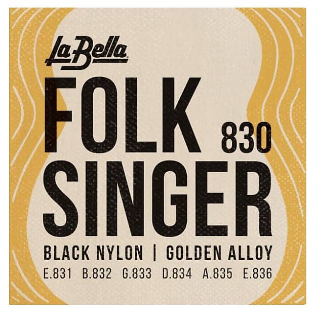LaBella Folksinger Black Nylon image 1