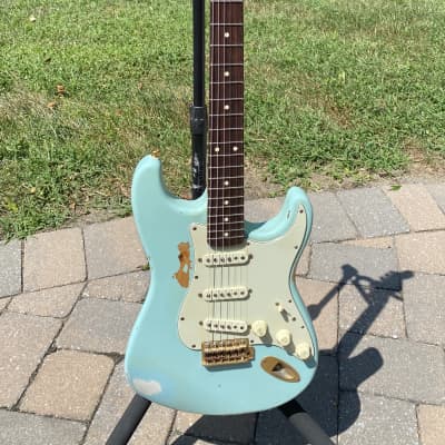 Fender Custom Shop Vince Cunetto '60's Relic John Page Stratocaster 1997 - Sonic Blue for sale