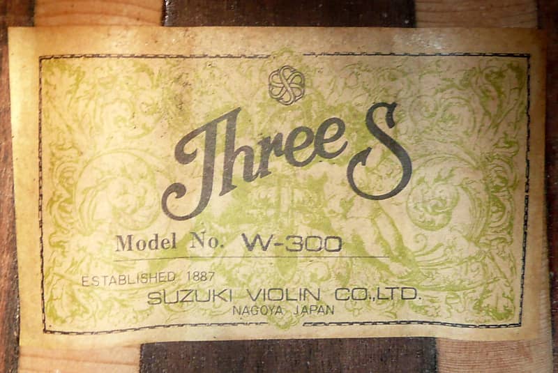 Three S 初期ロゴ❗️SUZUKI VIOLIN W-300 調整済‼️ Three S 】SUZUKI W-460 ドレッドノート | suzukiviolin