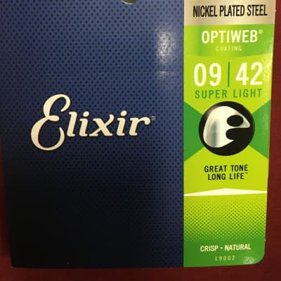 Elixir 19002 Optiweb Nickel Plated Steel Electric Guitar Strings