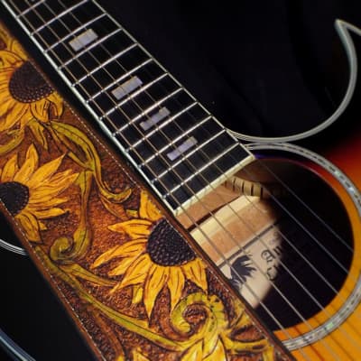 The Legend ~ Personalized Fine Leather Acoustic Guitar Strap