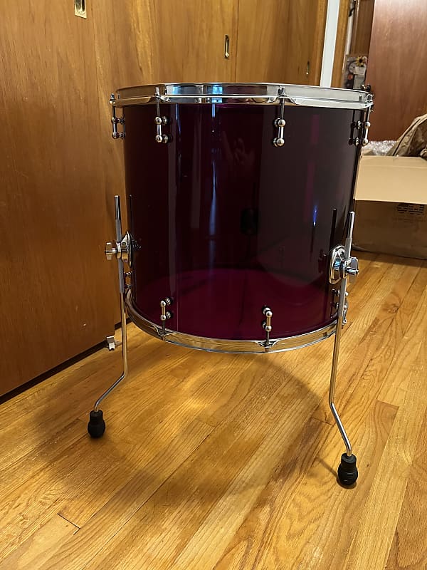 Ddrum Floor Tom Purple Acrylic 18”x16” Reverb